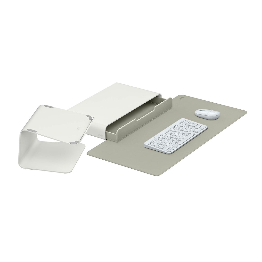 Complete werkplek set in off white