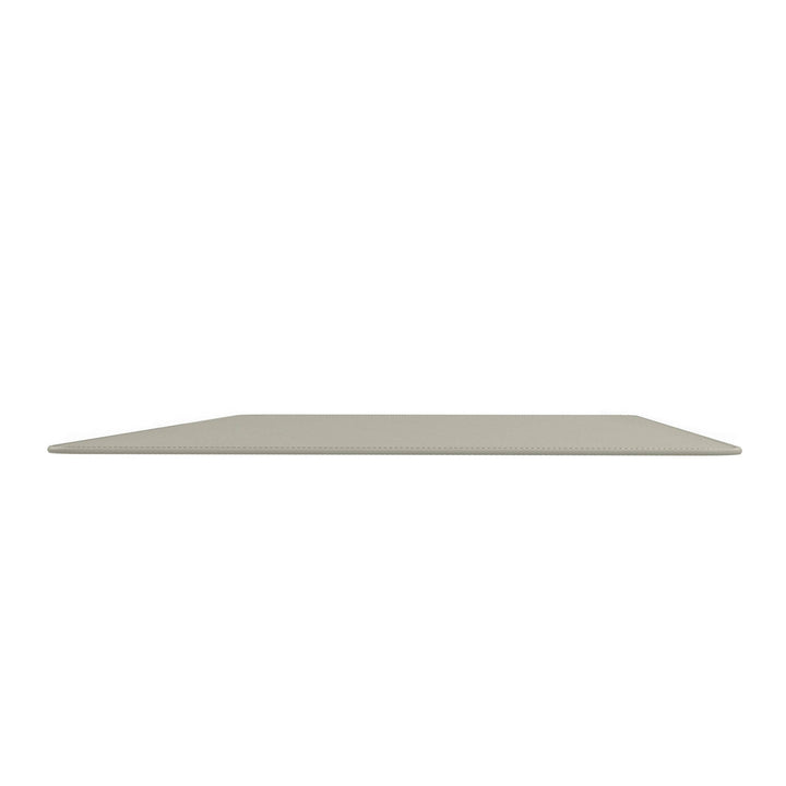 Luxe stone bureau onderlegger, leer look, dubbelzijdig met gestikte rand en Aptiq logo, vlak liggend van achteren gezien op witte achtergrond